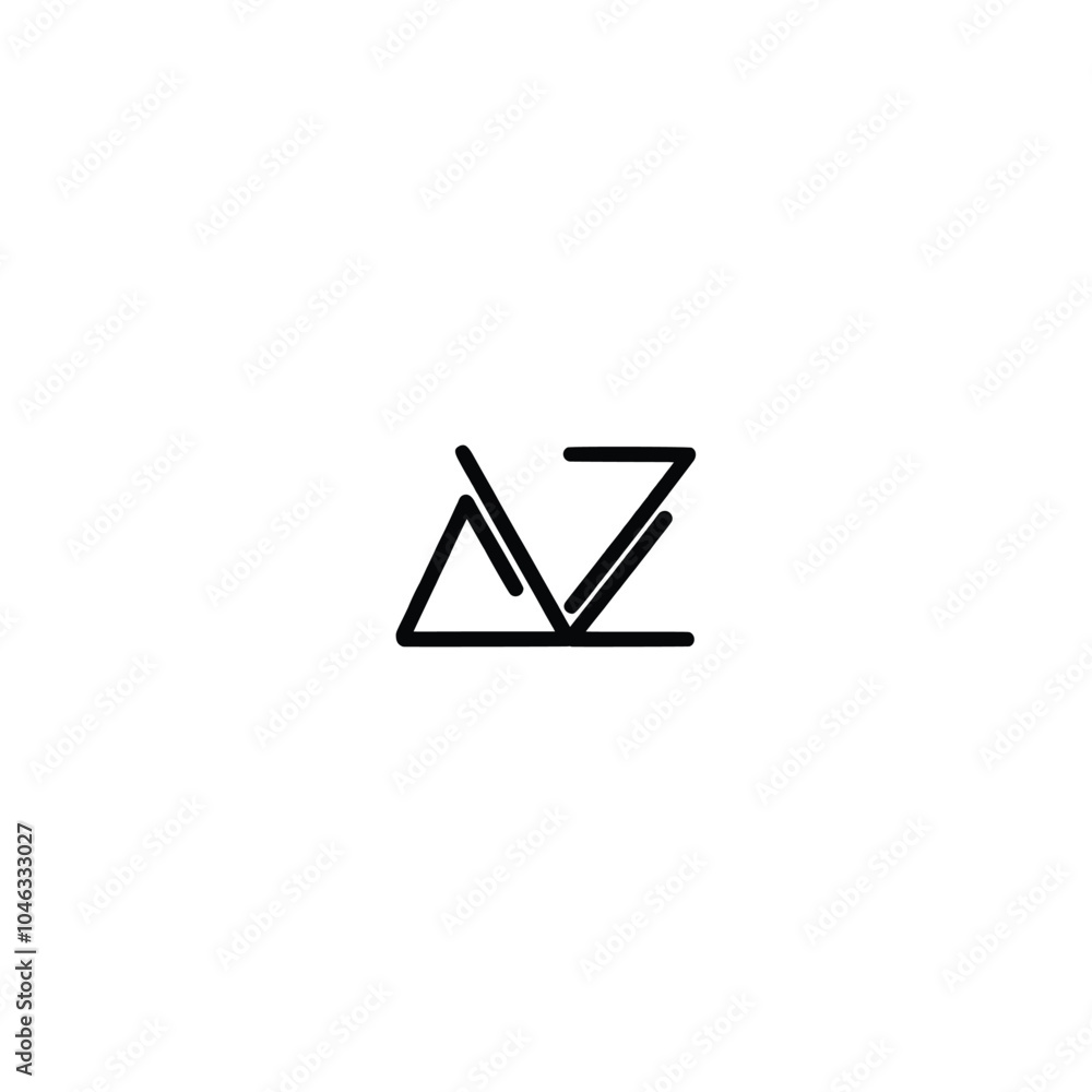 AZ monogram logo design letter text name symbol monochrome logotype alphabet character simple logo AZ monogram logo design letter text name symbol monochrome logotype alphabet character simple logo