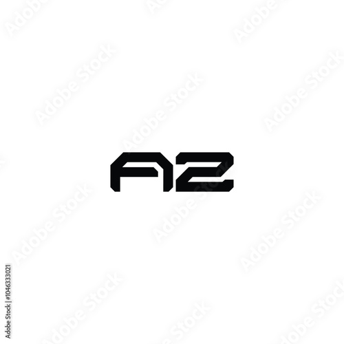 AZ monogram logo design letter text name symbol monochrome logotype alphabet character simple logo photo