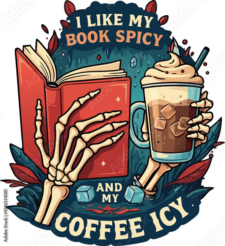 food labels with coffee book lover  photo