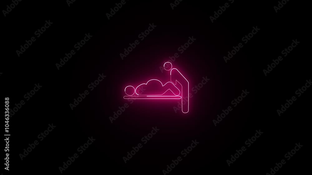 Human embryonic and fontal development. glowing neon human fetus inside the womb. human anatomy baby. 4k Animation with black Background Human embryonic and fontal development. glowing neon human fetus inside the womb. human anatomy baby. 4k Animation with black Background