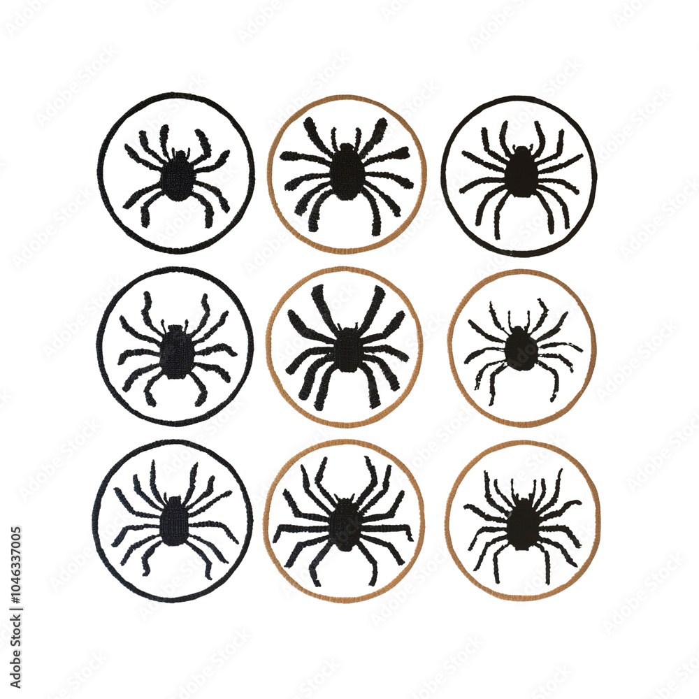 Black and Tan Spider Pattern Black and Tan Spider Pattern