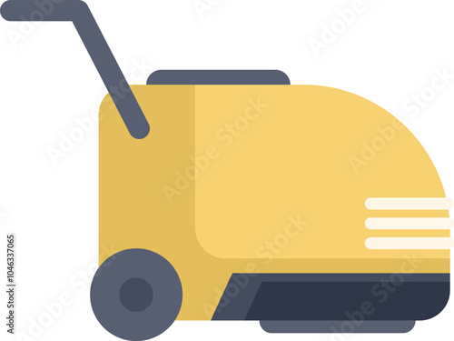 Illustration of a professional cleaning equipment vacuum cleaner from the side