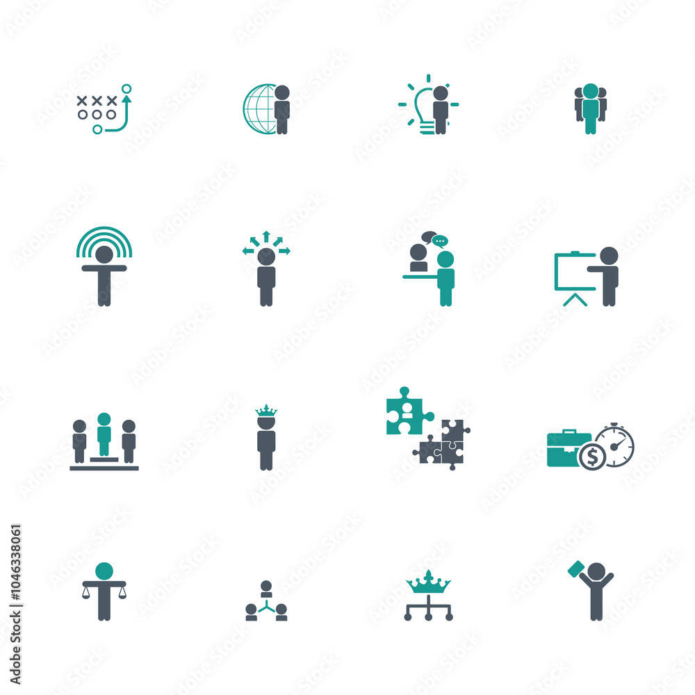 Universal business management and human resources icon set. Universal icons for web and mobile. Vector. Universal business management and human resources icon set. Universal icons for web and mobile. Vector.