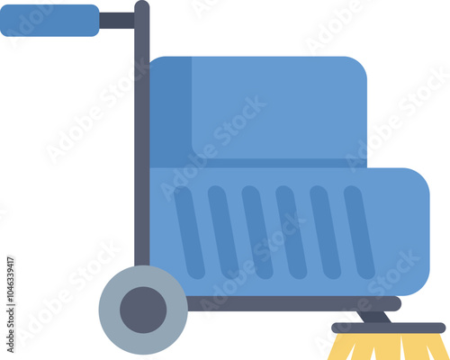 Cleaning equipment with rotating brush for floor cleaning simplifying the cleaning process for janitors and maintenance staff