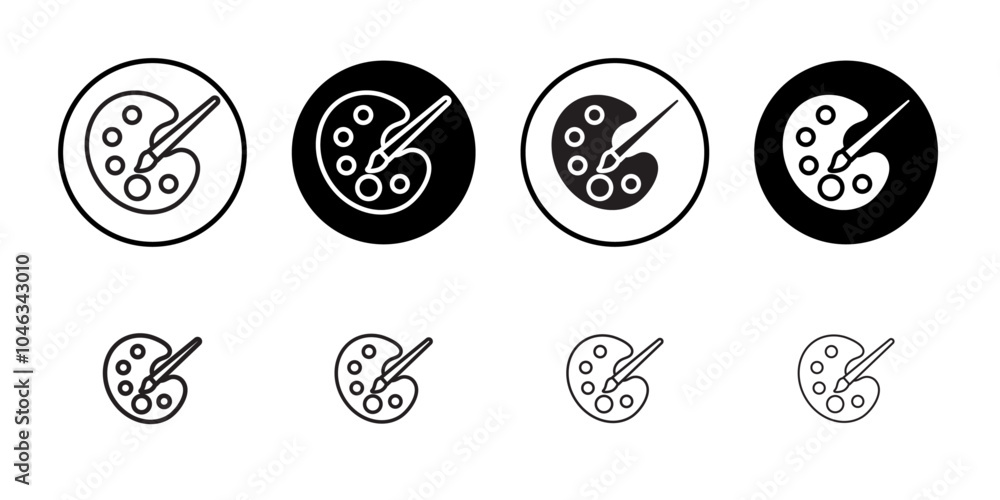 Palette icon Simple thin outline Palette icon Simple thin outline