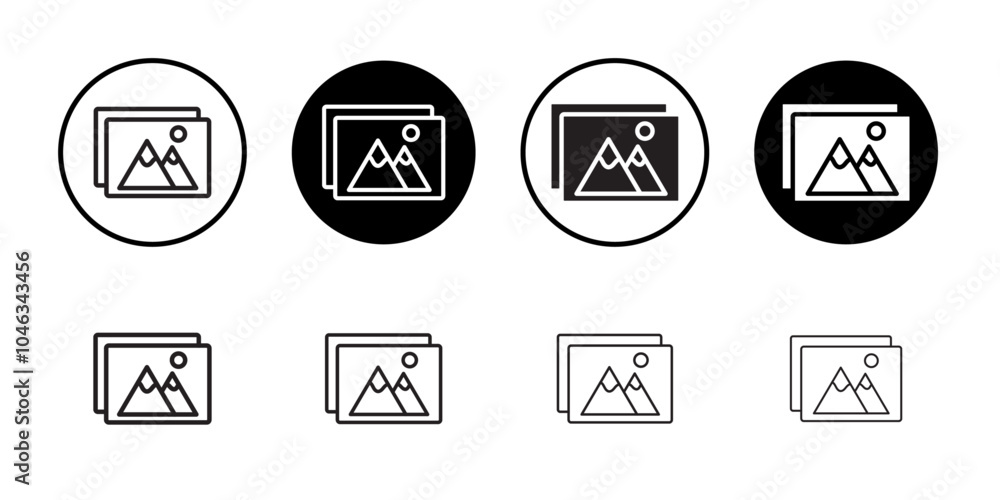 Picture icon Simple thin outline Picture icon Simple thin outline