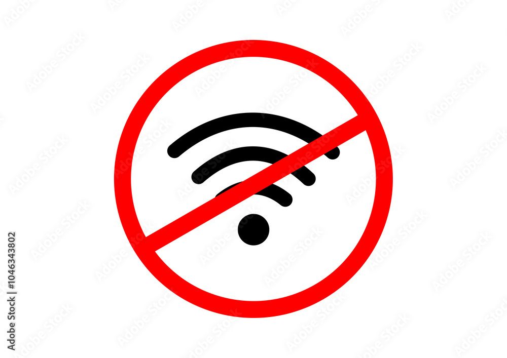 NO Wifi Line icon NO Wifi Line icon
