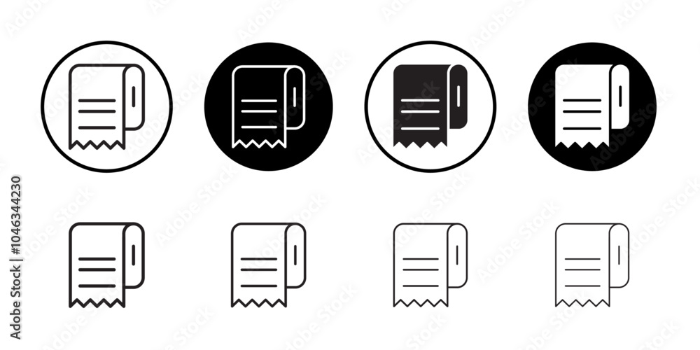 Receipt icon Simple thin outline Receipt icon Simple thin outline