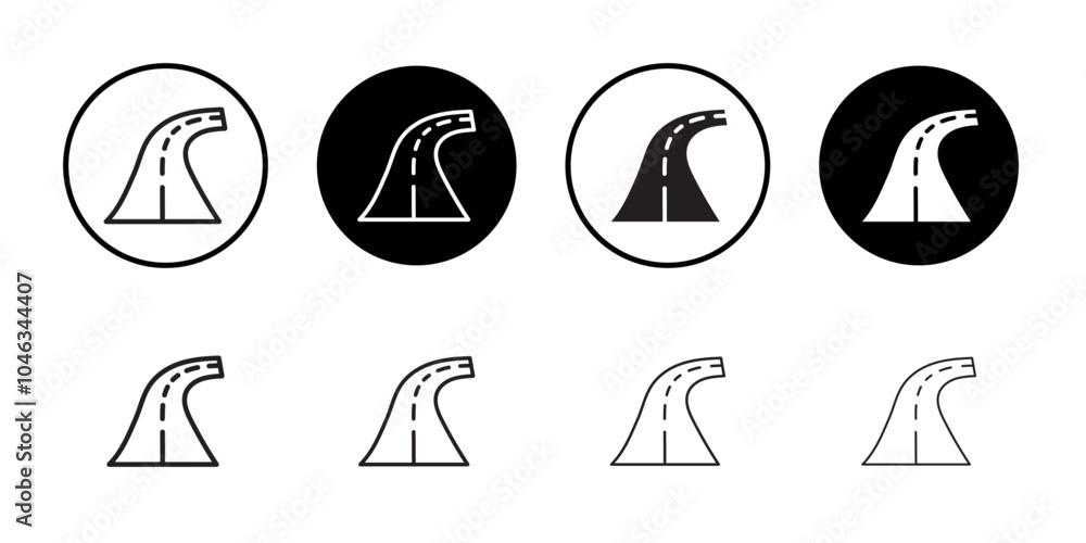Road icon Simple thin outline Road icon Simple thin outline
