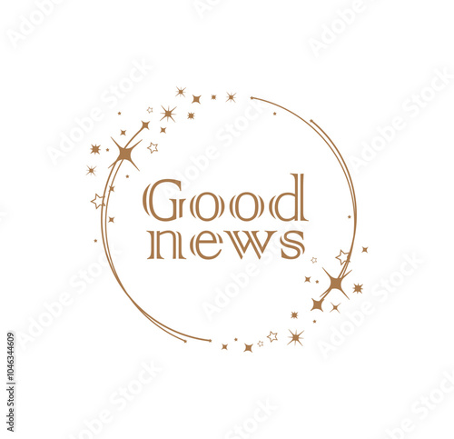 good news sign on white background	