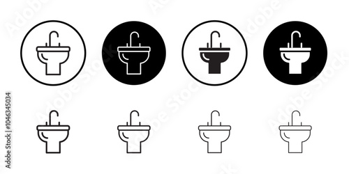 Sink icon Simple thin outline