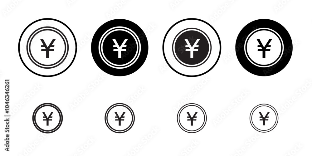 Yen icon Simple thin outline Yen icon Simple thin outline