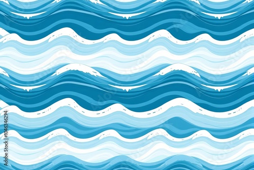 Ocean Waves A pattern of ocean waves with different shades of bl