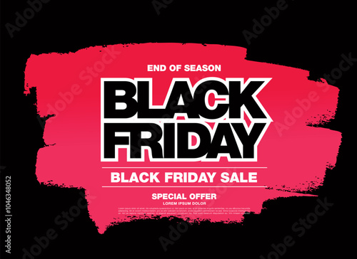 Black friday sale banner layout design vector illustration