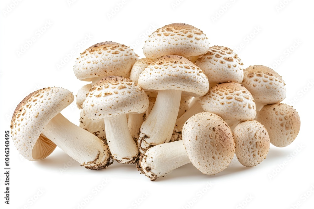 Shimeji mushroom, white beech mushrooms, isolated on white background, clipping path, full depth of field Shimeji mushroom, white beech mushrooms, isolated on white background, clipping path, full depth of field