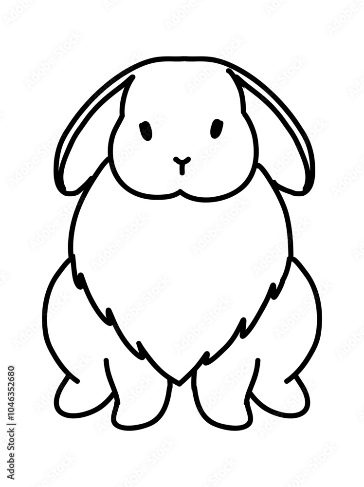 Cartoon rabbit. Simple doodle hand drawn bunny. Vector sketch Cartoon rabbit. Simple doodle hand drawn bunny. Vector sketch
