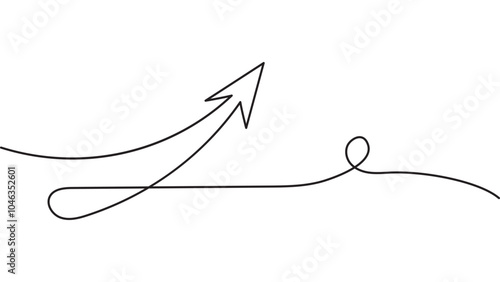 Arrows line art style. Minimalist hand draw style