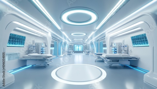 Futuristic Hospital Corridor