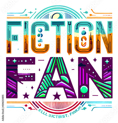 Fiction fan, typography photo