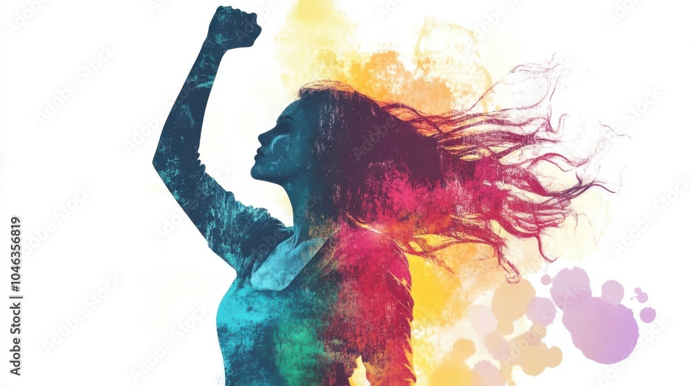 Obraz premium women empowerment concept, strong, power emotion, independent, feminine, artistic 