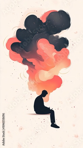 Illustrations visualize abstract emotions such as anxiety and loneliness.generated by AI