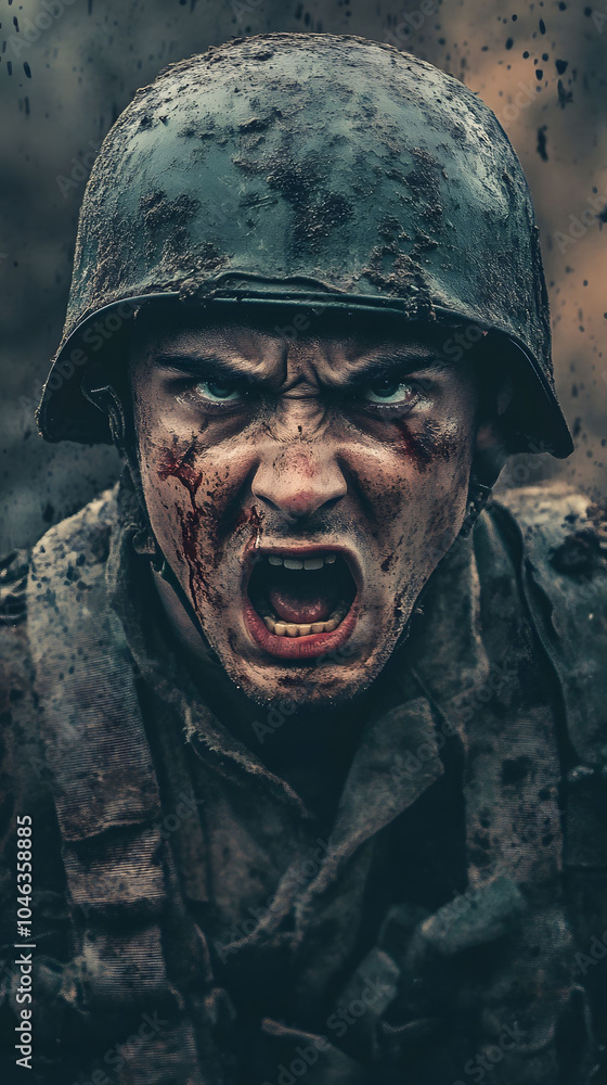 Obraz premium Fury in battle