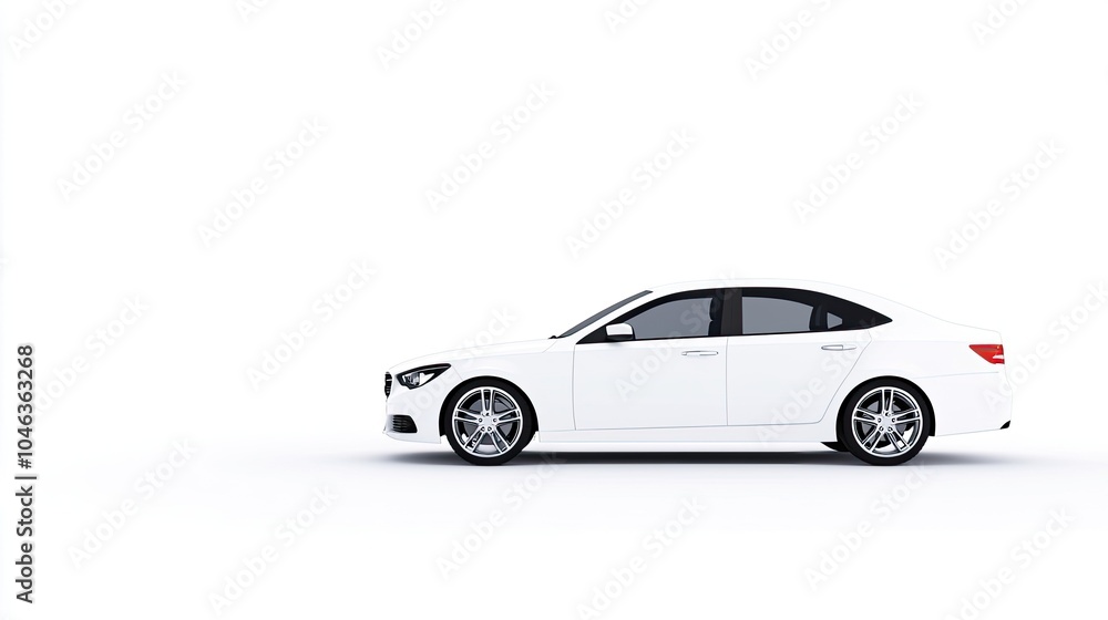 Sleek Modern White Sedan Sleek Modern White Sedan