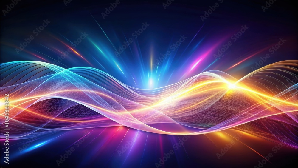 Fractal light waves creating a futuristic abstract background , technology, digital, design, pattern, abstract, science, bright Fractal light waves creating a futuristic abstract background , technology, digital, design, pattern, abstract, science, bright