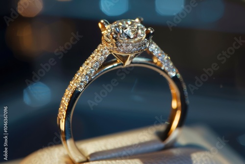 Elegant Diamond Ring Showcase for Jewelry Store Engagement and Wedding Promotion