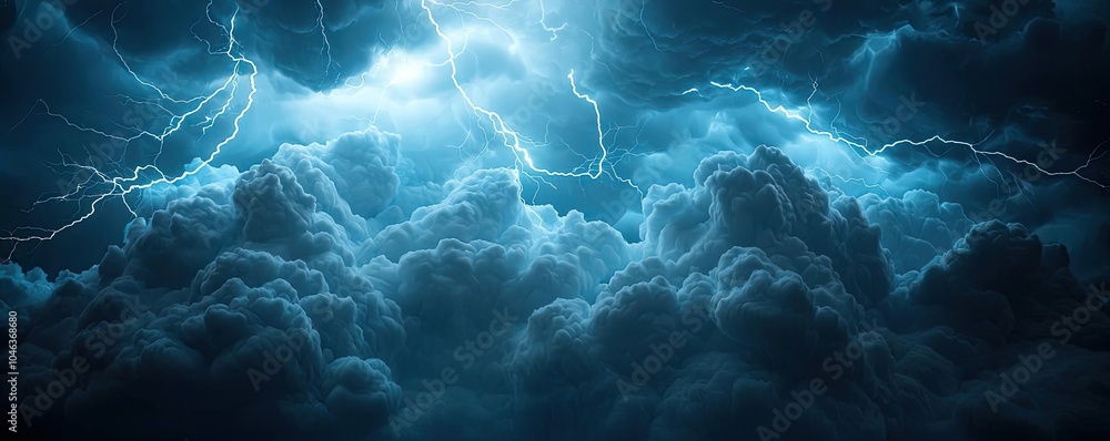 Dramatic clouds illuminated by lightning during a stormy sky. Dramatic clouds illuminated by lightning during a stormy sky.