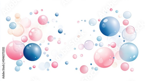 Colorful bubbles in soft pink, blue, and pastel tones create a whimsical and vibrant background for various designs.