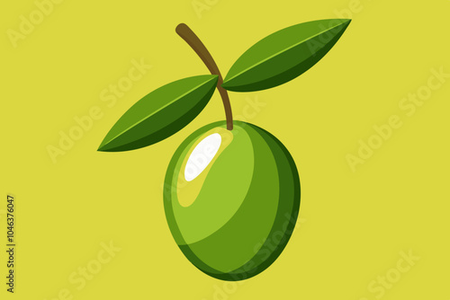 Mamoncillo olive fruit vector art illustration