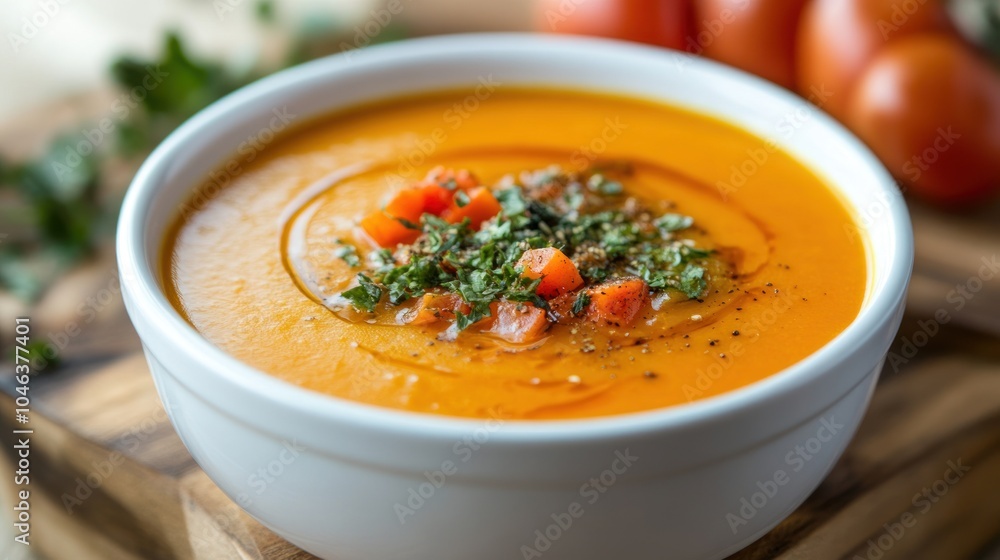 Delicious Creamy Carrot Soup with Herbs Delicious Creamy Carrot Soup with Herbs