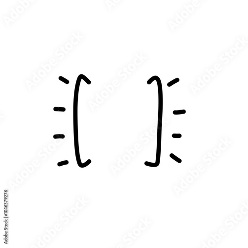 doodle scribble bracket