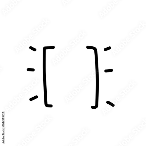 doodle scribble bracket