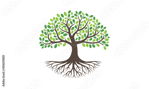 Tree Logo Tree Vector Family tree clipart tree Oak tree silhouette Art roots mangrove tree illustration isolated white background