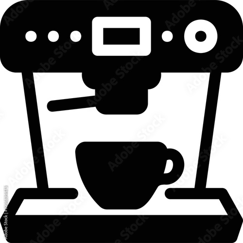 Simple vector icon coffee machine