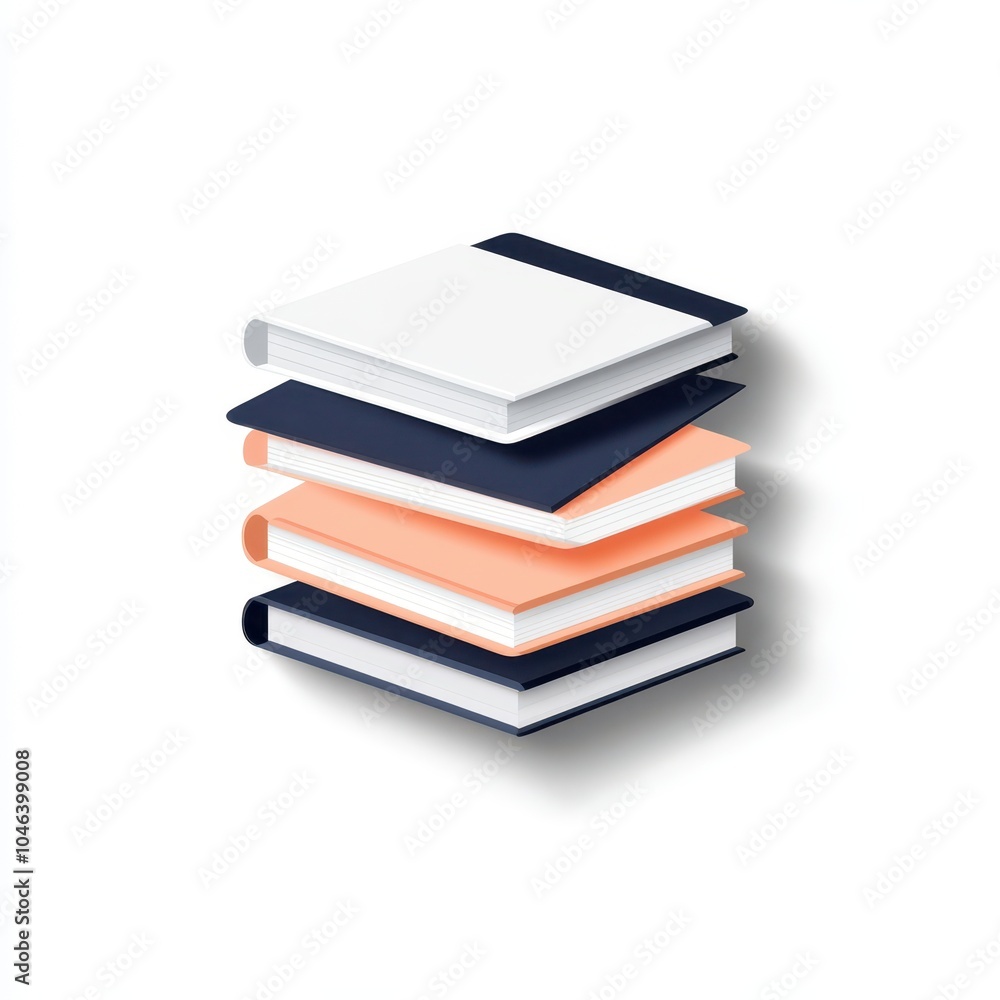 Stacked Books With Shadow Stacked Books With Shadow