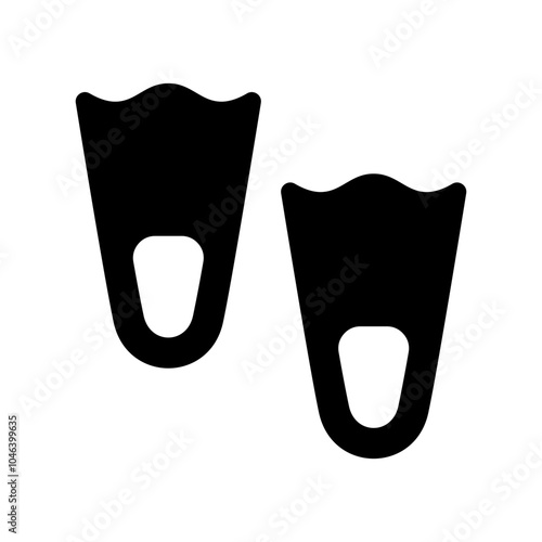 Fins Icon Vector Symbol Design Illustration