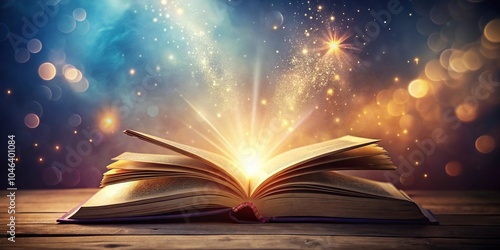 Fantasy book with mystical background