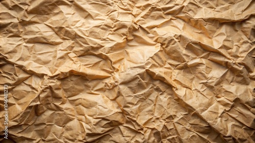 Faded and crumpled paper texture with irregular folds and creases, folded, weathered, crumpled