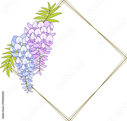 藤の花のベクター素材イラスト