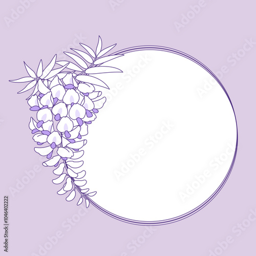 藤の花のベクター素材イラスト