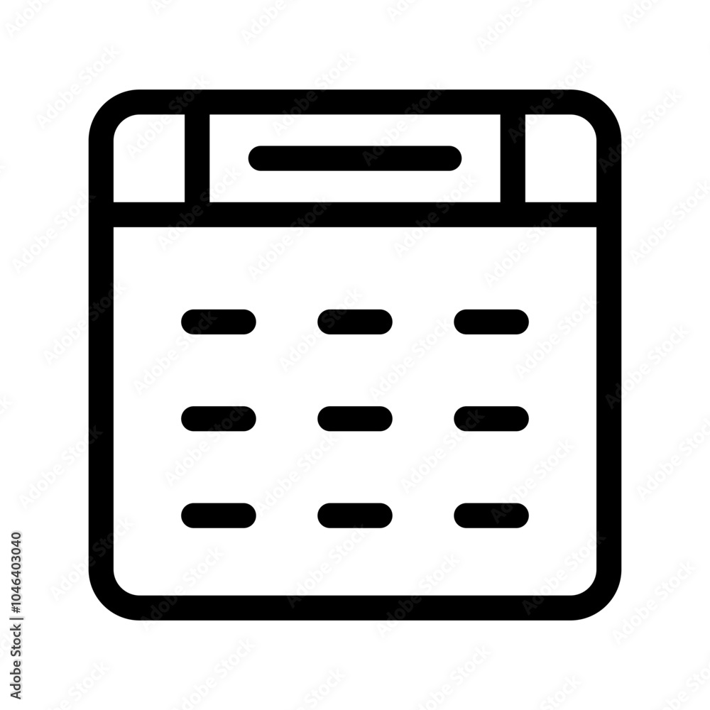 Calender Icon Vector Symbol Design Illustration