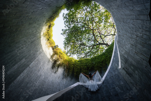 Spiral staircase at Fort Canning Park, Singapore