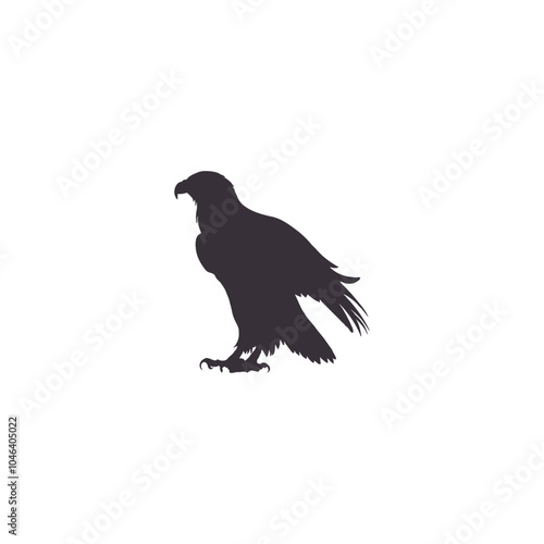 Eagle Vector Illustration Set, Black and White Silhouettes. Collection of Different Eagle Poses, Perfect for Logos, Designs, and More.