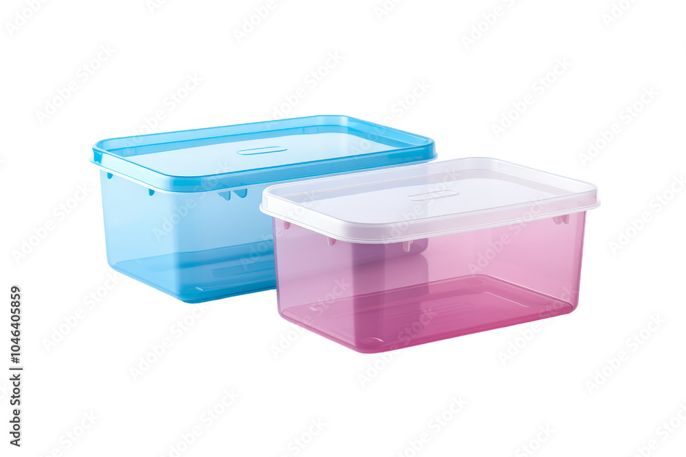 Vibrant Plastic Storage Containers with Lids in Teal and Pink Vibrant Plastic Storage Containers with Lids in Teal and Pink