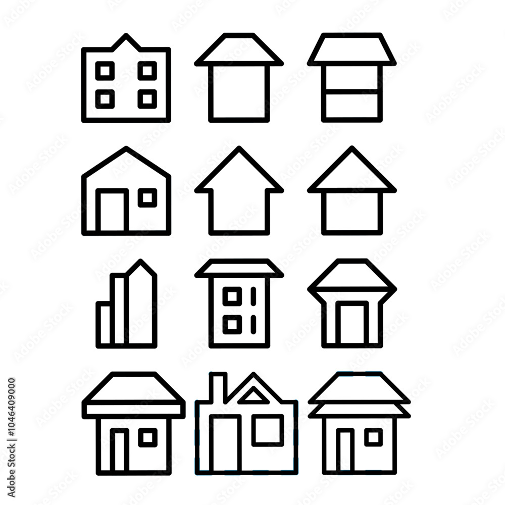 house icons set house icons set