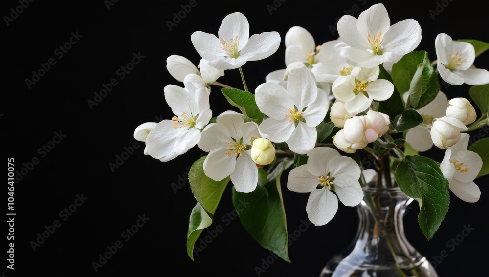 Obraz premium White Apple Blossoms in a Vase