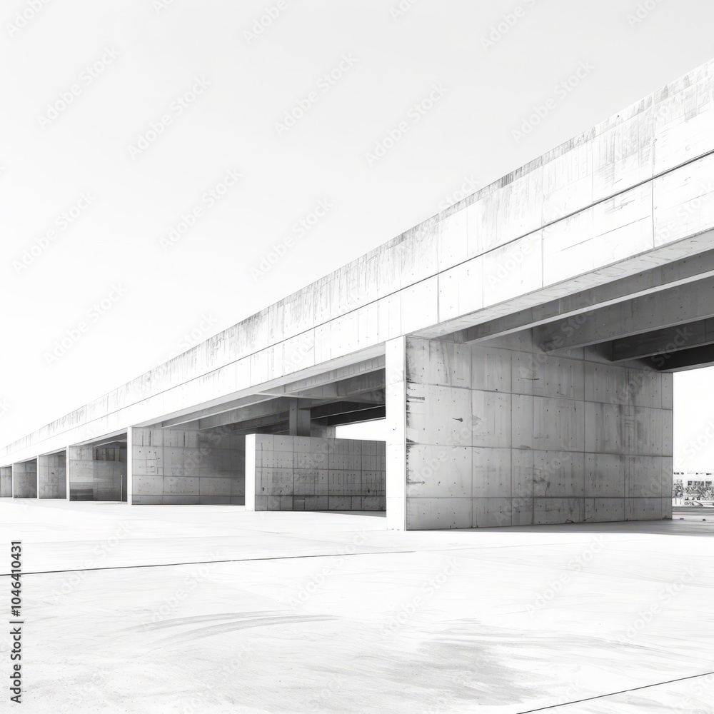 Obraz premium White minimal architecture building background empty